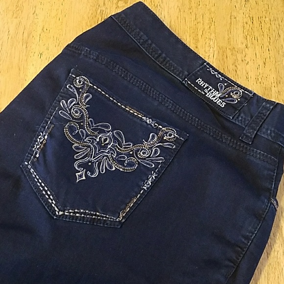Rhythm in Blues Denim - Plus Size Skinny Jeans Rhythm in Blues Stretch Denim Jeans